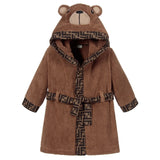 Fendi Bear Logo Terry Robe Sz 3 Months
