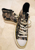 Roberto Cavalli Tiger Print High Top Sneakers Sz 44