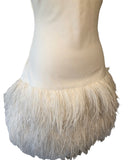 Elizabeth & James White Feather Dress Sz 2