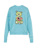 AMIRI Blue Teddy Bear Sweater Sz XL