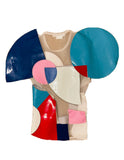 Junya Watanabe Comme des Garçons Orphic-Cubism Abstract Runway Sheer Top Sz XS