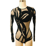 Emiliano Rinaldi EXCELSIOR Black Mesh Bodysuit Sz Sm