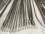 MIU MIU Crystal Fringe Skirt Belt Sz Small