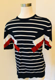 Neil Barrett SLIM-FIT STRIPED KNITTED T-SHIRT Sz XL