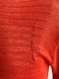 Balmain Orange Button Shoulder Sweater Sz L