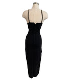 Lieblein Design Mode Vintage Gold Beaded Cut Out Dress SZ med