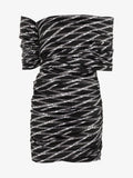 Balenciaga Logo Off Shoulder Ruched Dress Sz Sm 36
