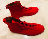 Daniel Patrick Red Suede High Top Roamer Sneakers Sz 12