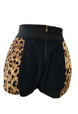 Dolce and Gabbana Satin Leopard Bra & Shorts Set SZ SM