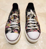 Roberto Cavalli Floral Low Leather Sneakers Sz 44