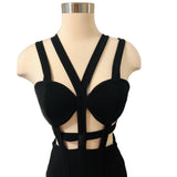 Nasty Gal Black Sexy Bandage Dress Sz Sm
