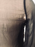 Aryn K Gold/Black Sequin Sheer Shirt Sz XS