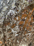 Designer Gold Sequin Beaded Dress Gown Sz Small