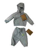Burberry Gray Reflective Logo Hoodie & Joggers Sz 6 months