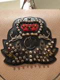 Christian Louboutin Explorafunk Studded Taupe Leather Backpack