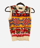 Dolce and Gabbana Multicolored Silk Top Vest Sz 36