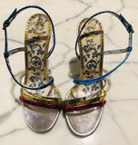 Gucci Haines 105 Metallic Sequin Heels Sz 38
