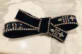 Dsquared2 Velvet Rhinestone Runway Belt Sz 75