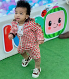 Gucci G Check Logo Shorts Sz 12/18 Months