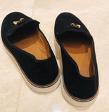 Giuseppe Zanotti Black Stew Shark Loafers Sz 46/13