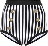 Balmain Striped Bikini Shorts SZ 36