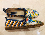 Dolce & Gabbana Maiolica Canvas Espadrilles Sz 11