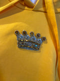 Dolce & Gabbana Yellow Crown Hoodie Sz 52