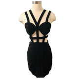 Nasty Gal Black Sexy Bandage Dress Sz Sm