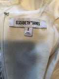 Elizabeth & James White Feather Dress Sz 2