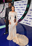 Charbel Zoe Nude Crystal Custom Couture Gown Sz Sm
