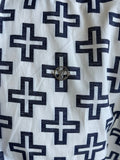 Louis Vuitton White Cross Button Down Shirt Sz XL