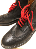 Givenchy Wing Tip Black Leather Combat Boots Sz 12/45