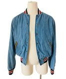Gucci Magic Privilegium Perpetuum Denim Bomber Jacket SZ XL