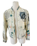 Alexander McQueen Silk India Bomber Jacket Sz 54