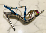 Gucci Haines 105 Metallic Sequin Heels Sz 38
