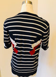 Neil Barrett SLIM-FIT STRIPED KNITTED T-SHIRT Sz XL