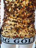 Dolce and Gabbana D&G Gold Sequin Jacket Sz Sm