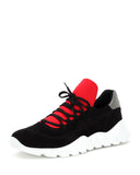 Fendi Logo Red/Black Tab Sneakers Sz 12