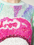 MANISH ARORA SEQUIN EMBELLISHED SWEATER Sz XS