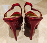 CHRISTIAN LOUBOUTIN Red Slingback Platform Pumps Sz 38.5