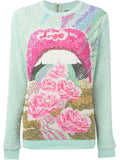 MANISH ARORA SEQUIN EMBELLISHED SWEATER Sz XS