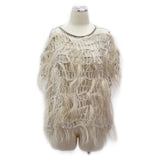 Brunello Cucinelli Ostrich Feather Top Sz XS