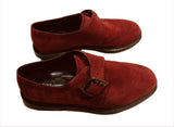 Dolce & Gabbana Suede Dark Red Buckle Shoes Sz 12
