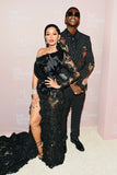 Charbel Zoe Black Lace Custom Couture Gown Sz XSm