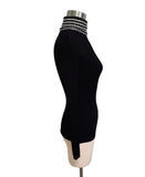 Alexander Wang Black Crystal Turtleneck Top Sz sm