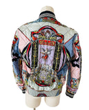 Versace Archive Angels Quilted Silk Jacket Sz XLarge