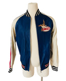 Gucci Blue Pool Patch Leather Jacket Sz XL