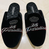 Dolce & Gabbana DG Paradise Velvet Slip on Sz 12