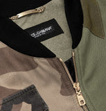 Dolce & Gabbana PATCHWORK MILITARY JACKET W/ 3D LOGO Sz 52