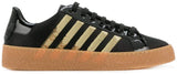 Dsquared2 Sequin Low Black/Gold Sneakers Sz 45/12